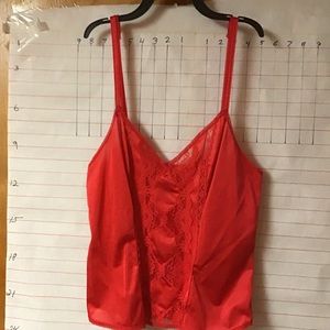 LOVABLE  women’s lingerie cami  sz 36 Red lace